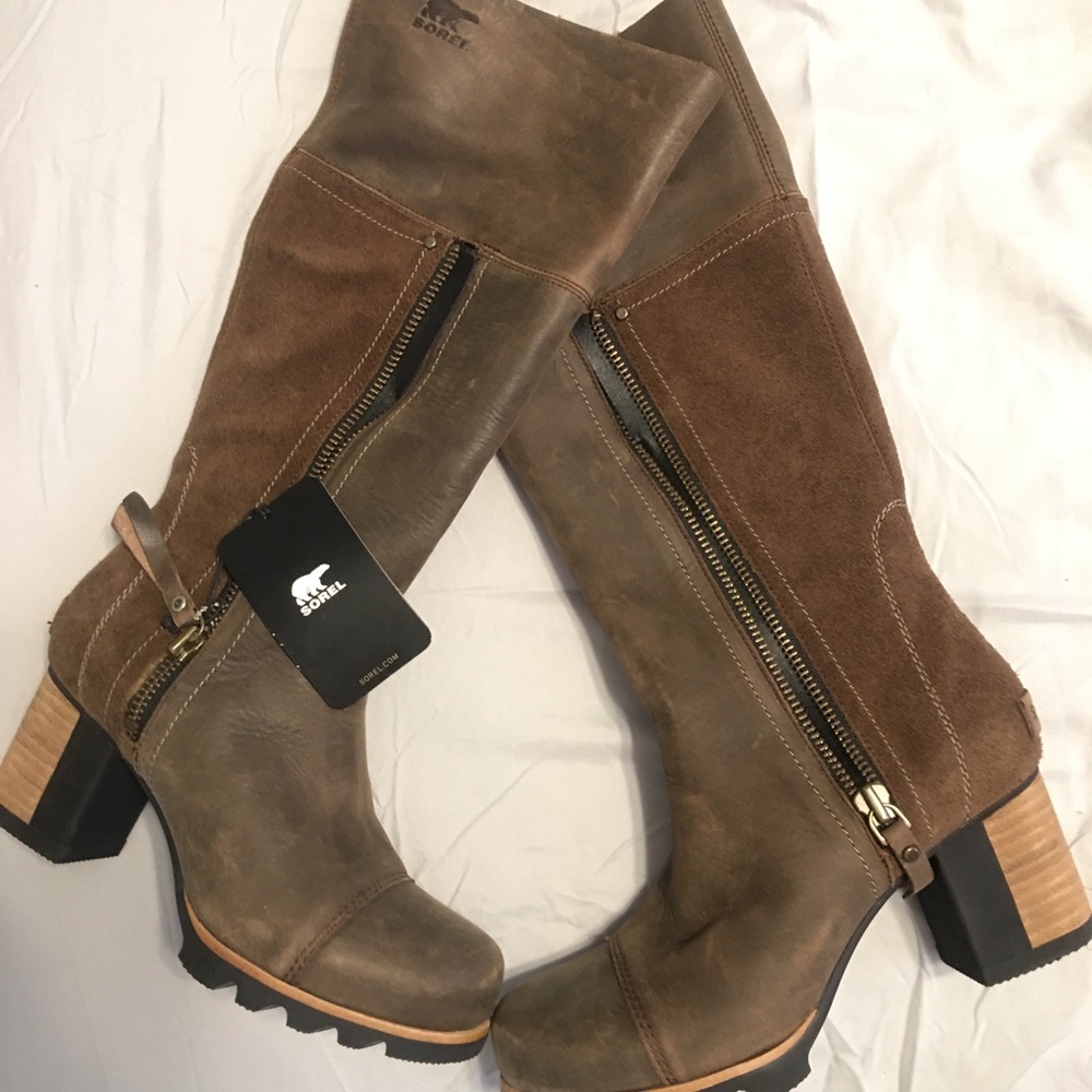 Sorel leather knee length boots